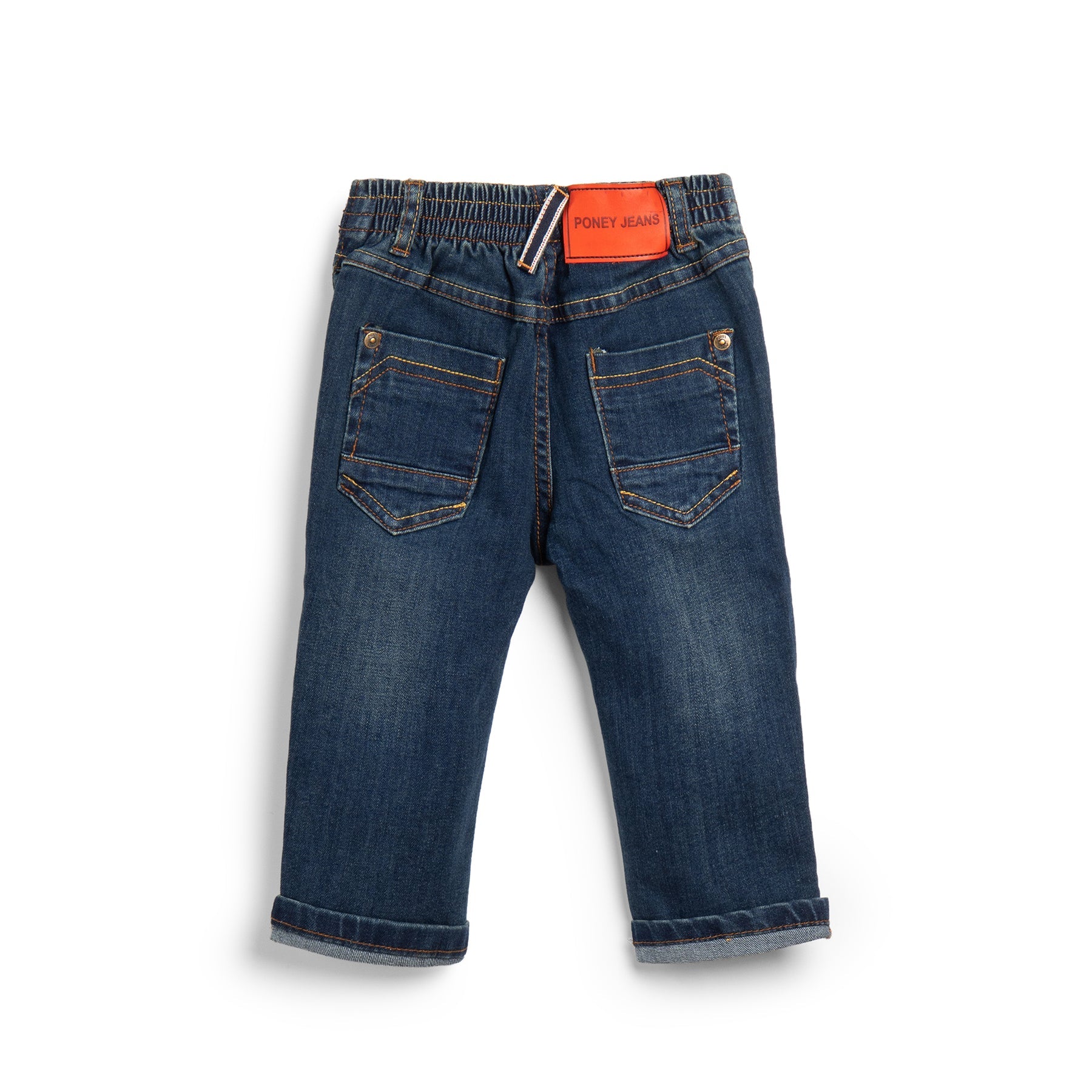 Smart Boys Fade Jeans, front and back pockets, metallic button, zipper front fastening, embroidered logo. 