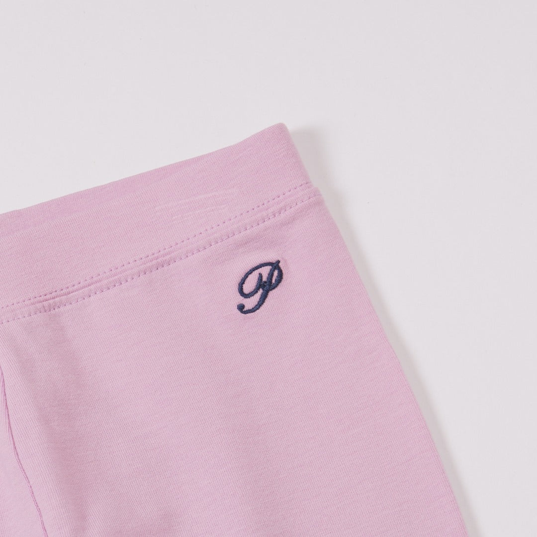 Light Pink Leggings, stretchable ankles, Embroidered Poney Logo and elasticated waist.