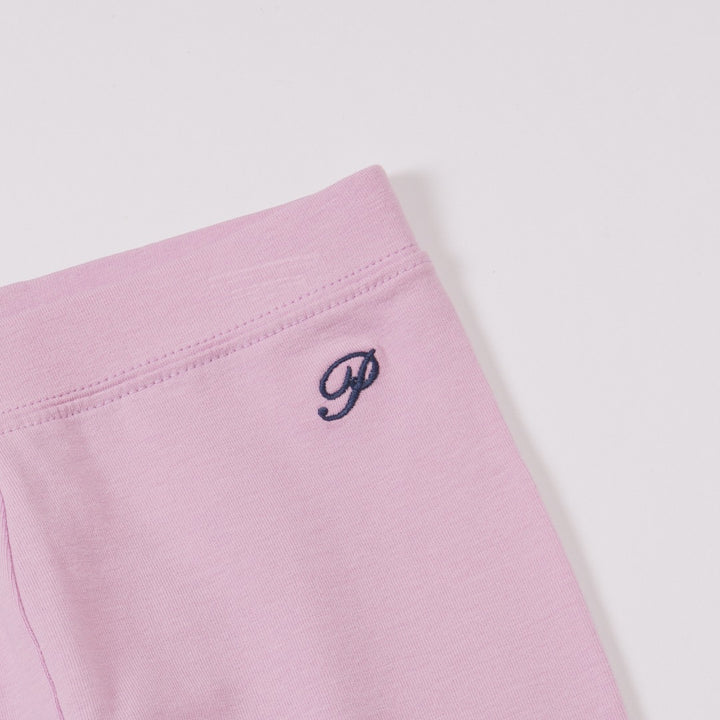 Light Pink Leggings, stretchable ankles, Embroidered Poney Logo and elasticated waist.